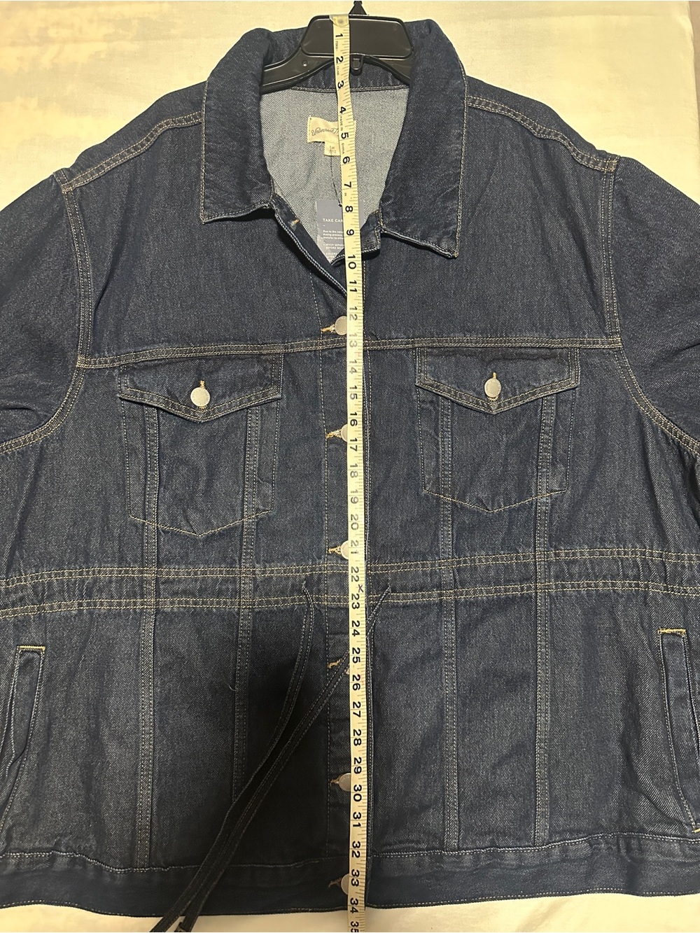 Universal Thread Dark Blue Denim Drawstring Jacket - Picture 10 of 11